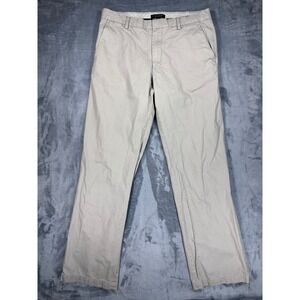 Banana Republic Mens Dawson Chino Pants 33x34 Khaki Tan 100% Cotton Straight Leg